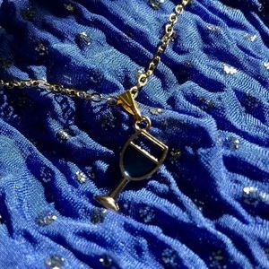 Glass of Merlot Necklace
